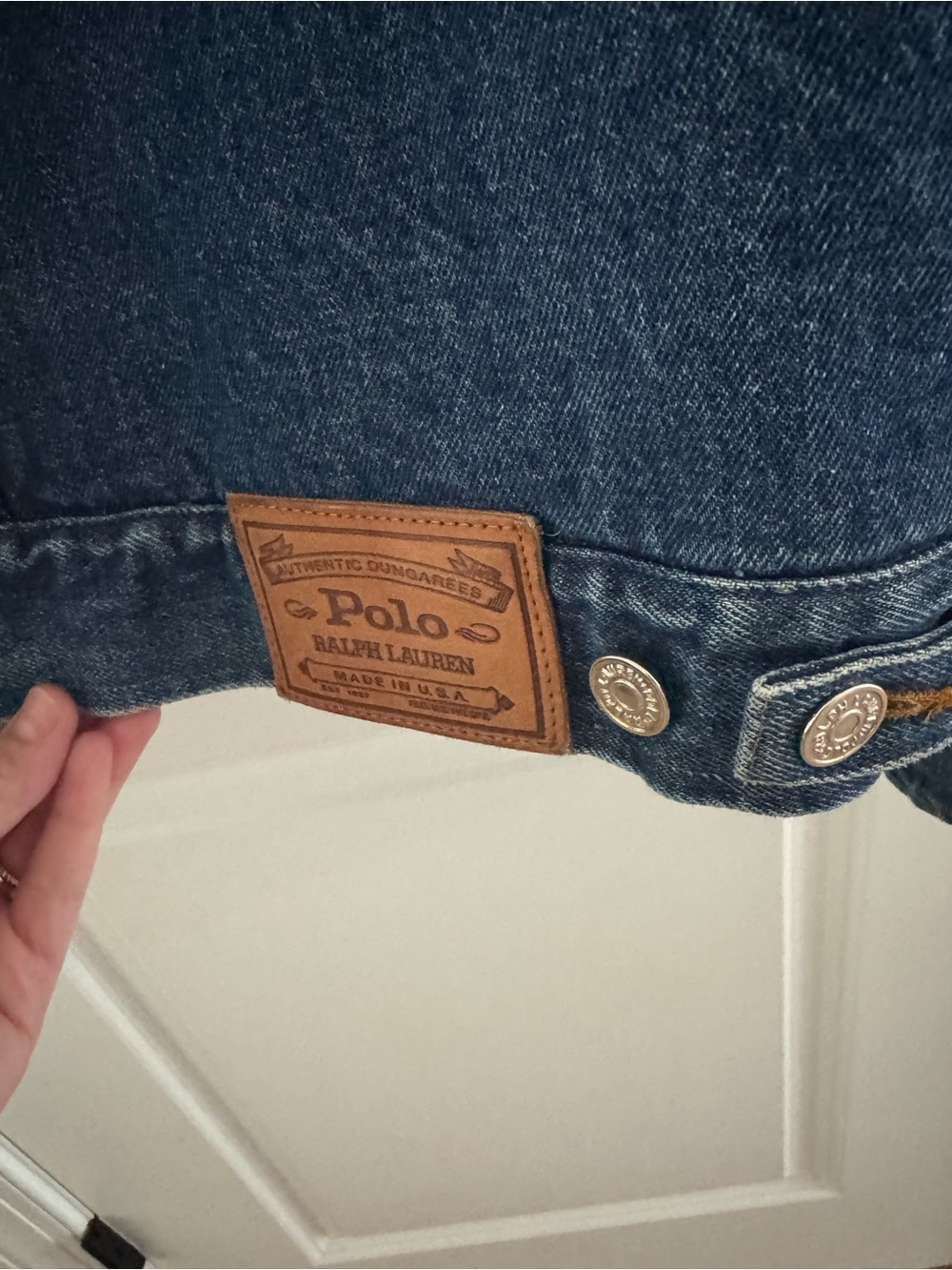 Polo by Ralph Lauren Vintage Denim workwear Jacket with flannel lining - Picture 3 of 5